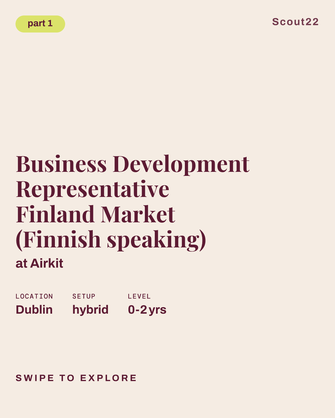 Business Development Representative Finland Market (Finnish speaking) at Airkit