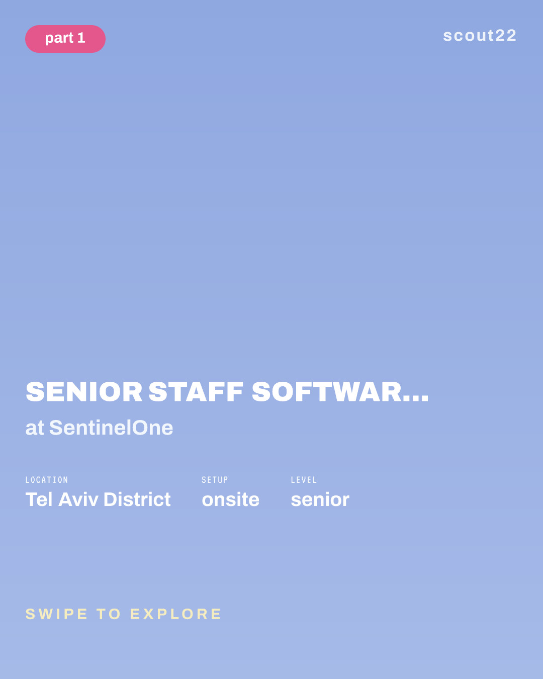 Senior Staff Software Engineer - Agent Platform team at SentinelOne