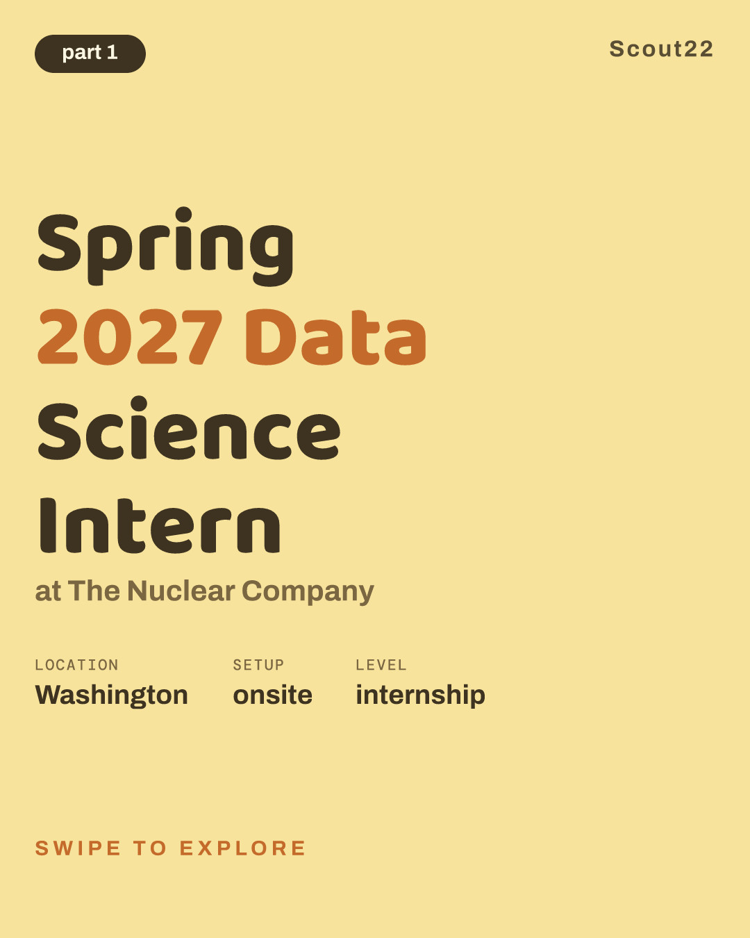 Spring 2027 Data Science Intern at The Nuclear Company