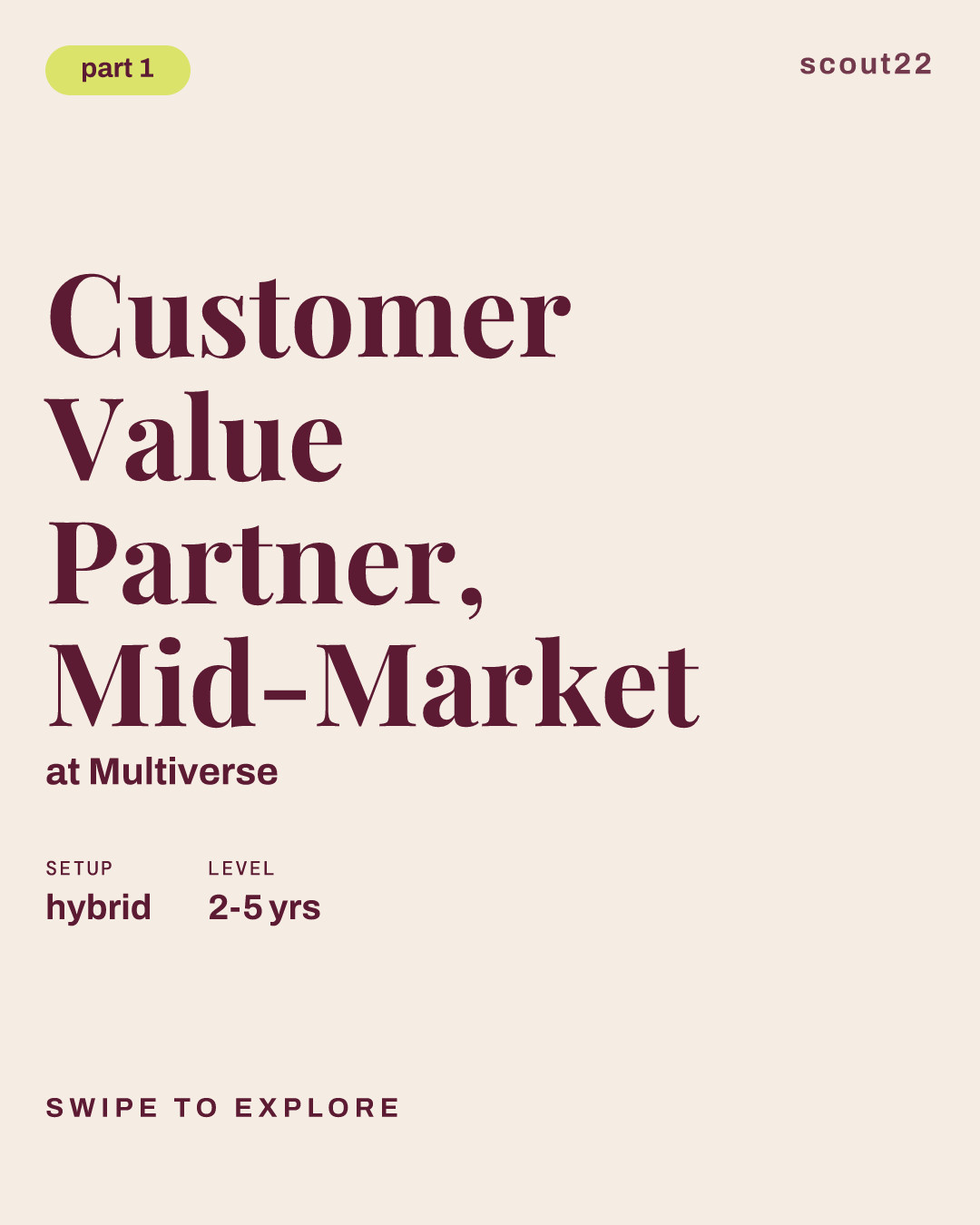 Customer Value Partner, Mid-Market at Multiverse