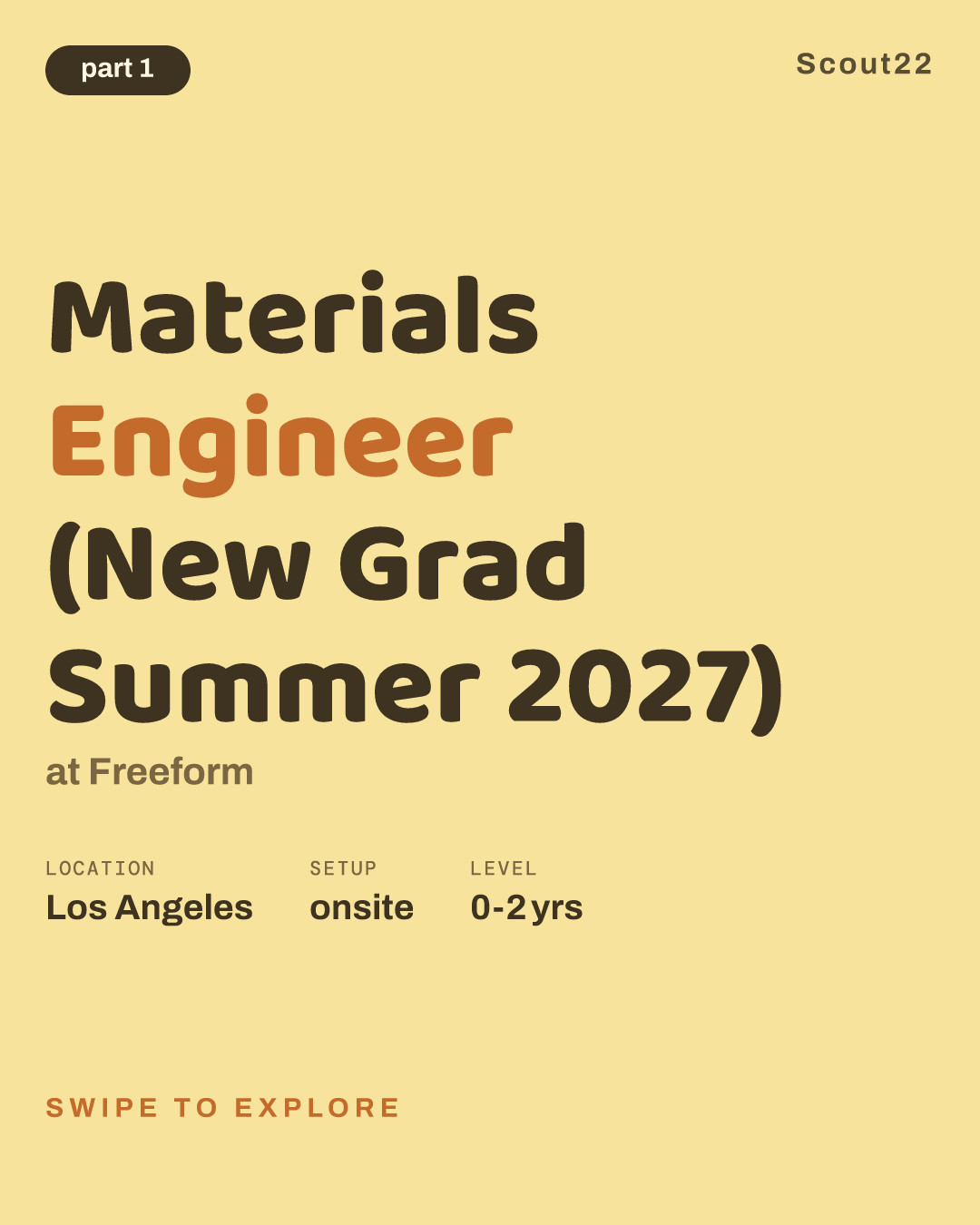 Materials Engineer (New Grad Summer 2027) at Freeform