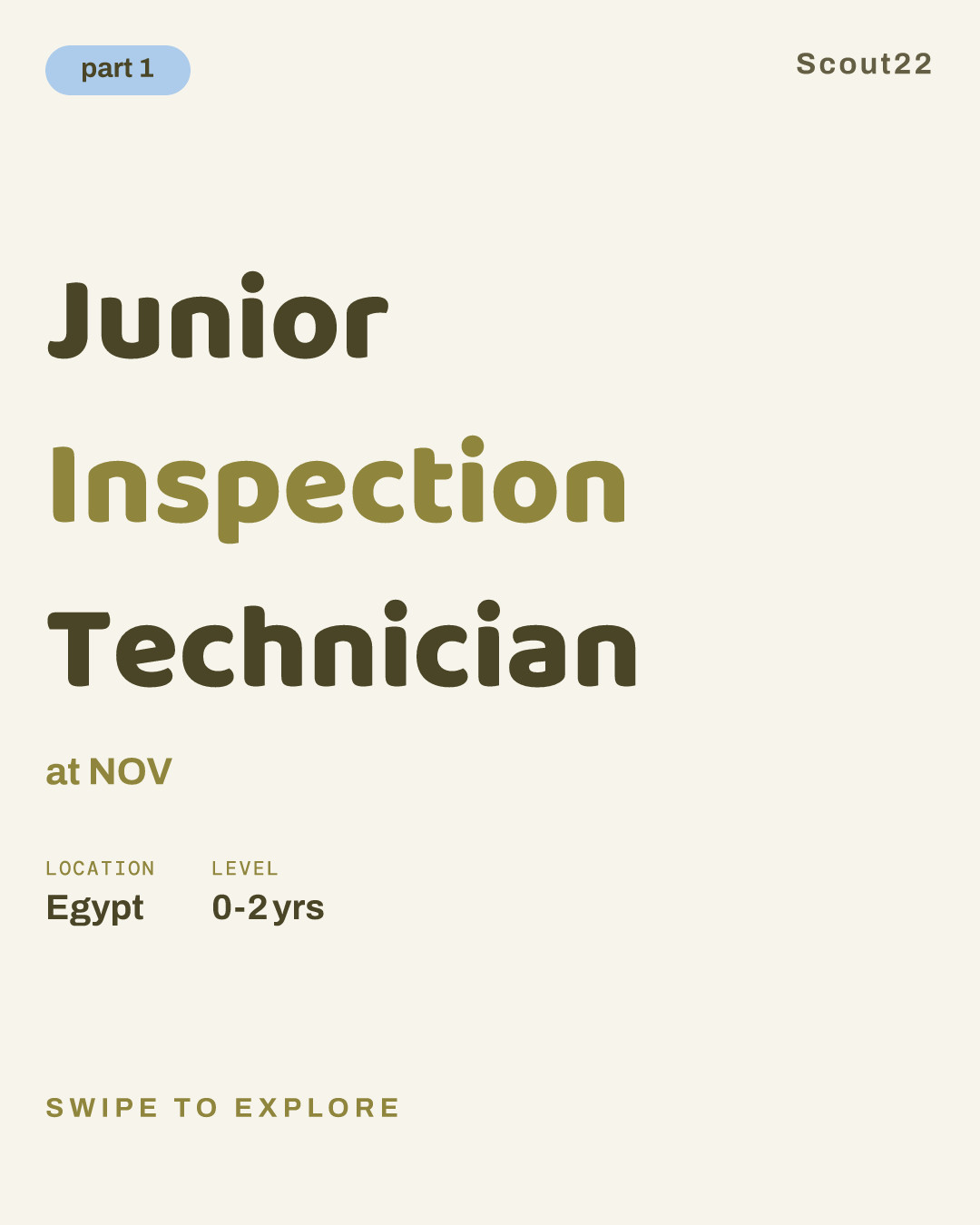 Junior Inspection Technician at NOV