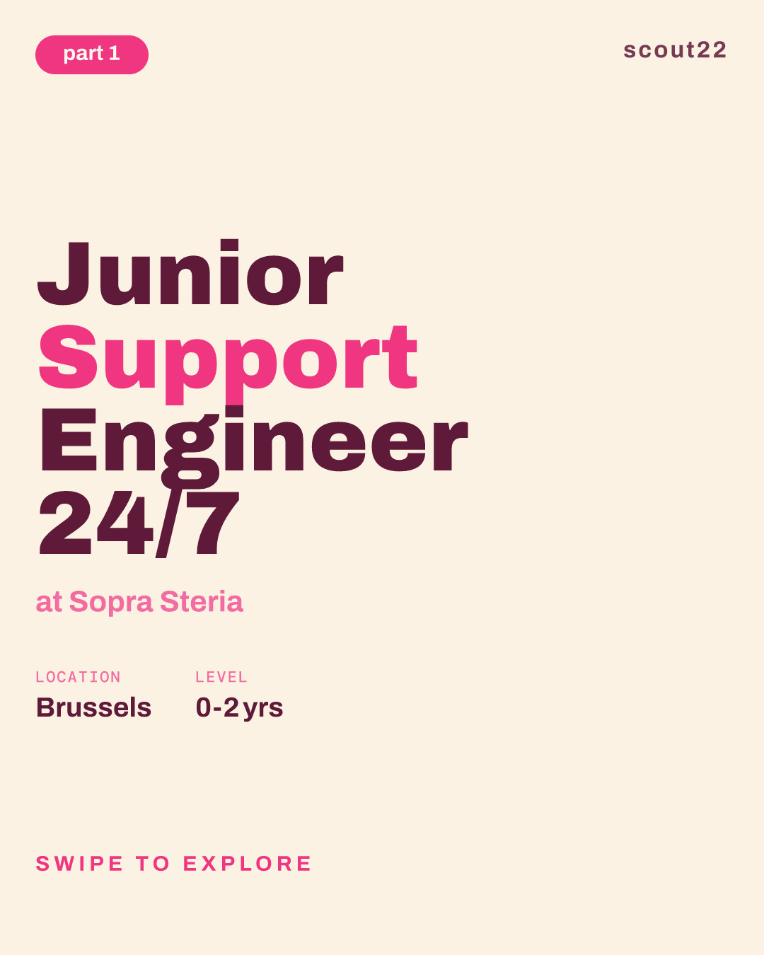 Junior Support Engineer 24/7 at Sopra Steria