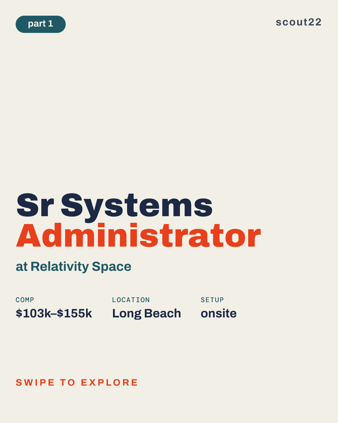 Sr Systems Administrator at Relativity Space