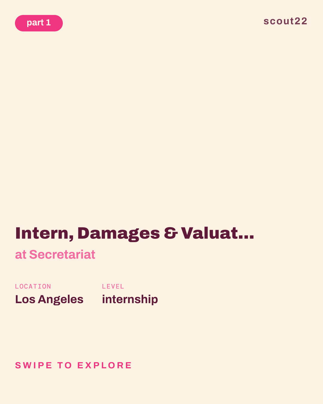 Intern, Damages & Valuations (Summer 2027) at Secretariat