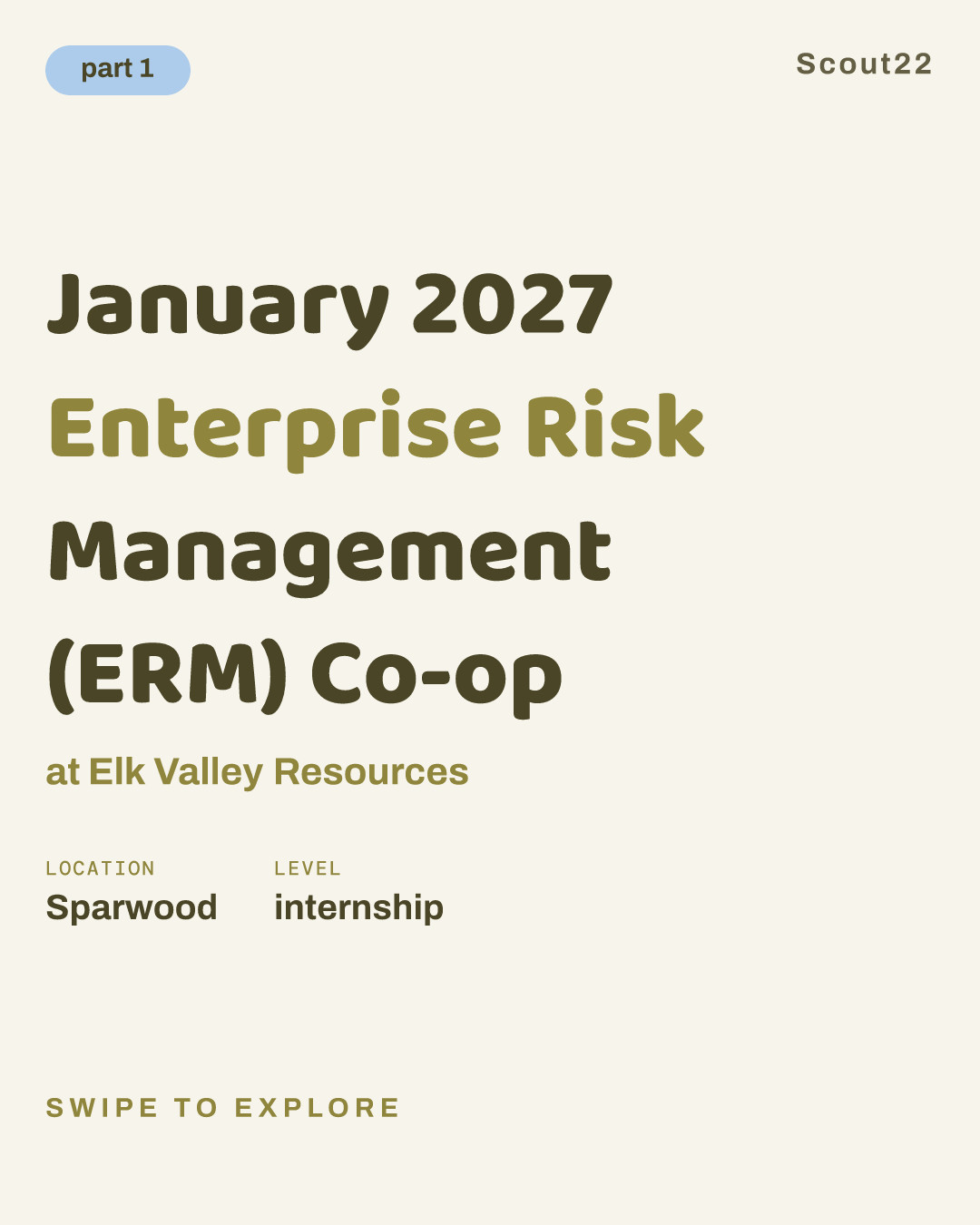 January 2027 Enterprise Risk Management (ERM) Co-op at Elk Valley Resources