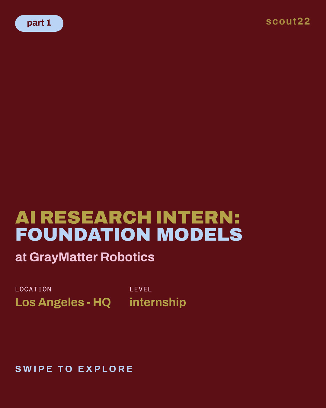 AI Research Intern: Foundation Models at GrayMatter Robotics