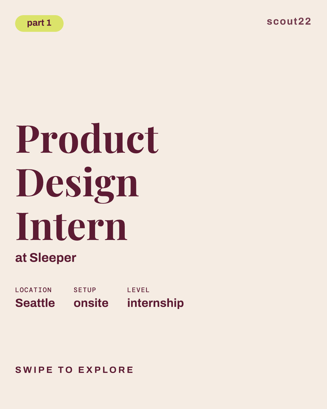 Product Design Intern at Sleeper