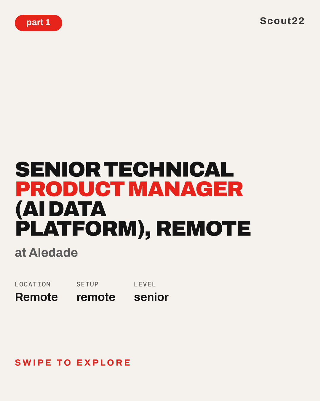 Senior Technical Product Manager (AI Data Platform), Remote at Aledade
