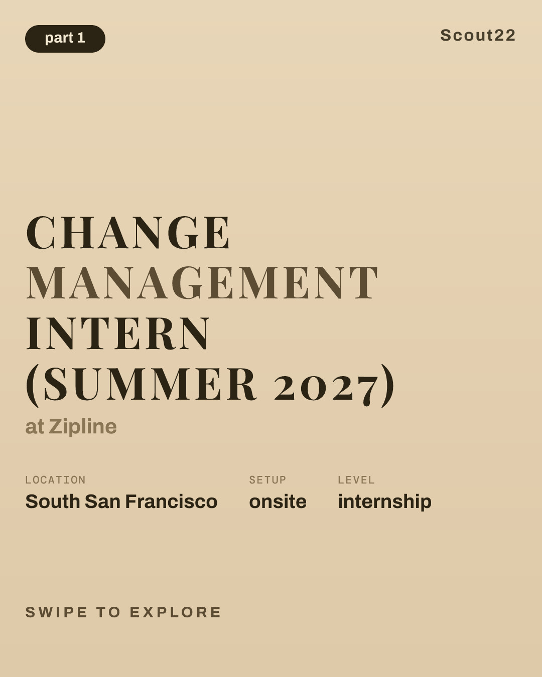 Change Management Intern (Summer 2027) at Zipline