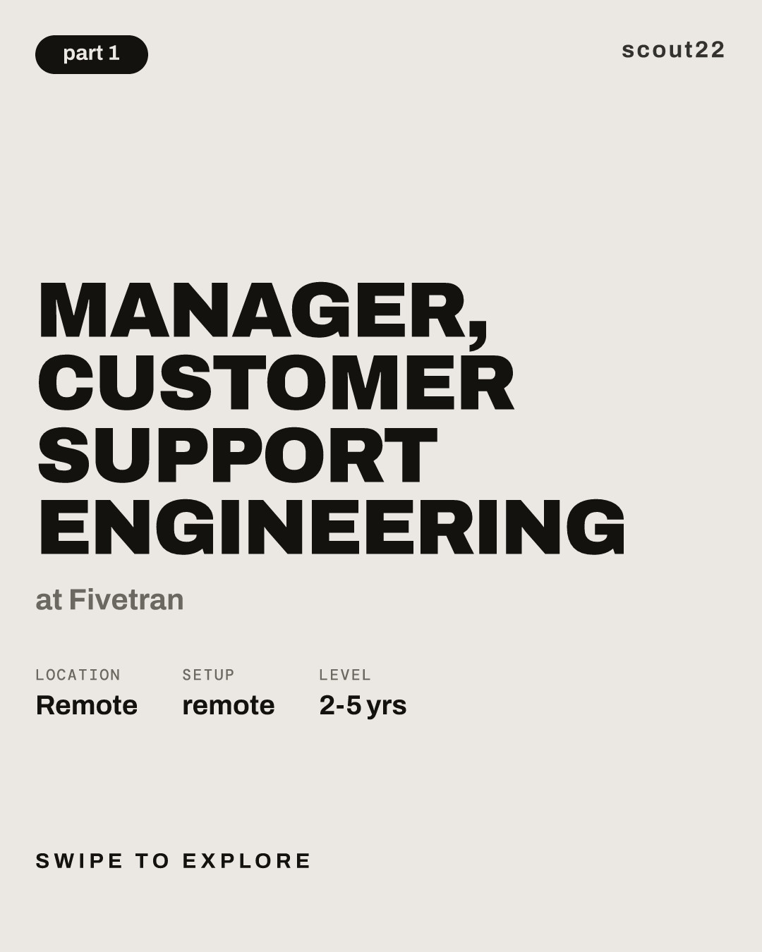 Manager, Customer Support Engineering at Fivetran