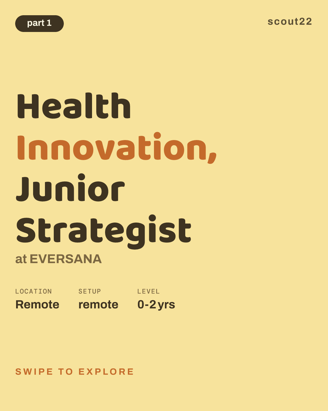 Health Innovation, Junior Strategist at EVERSANA