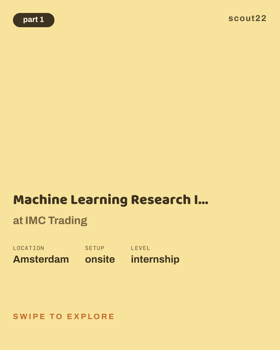 Machine Learning Research Intern - Summer 2027 - Amsterdam at IMC Trading