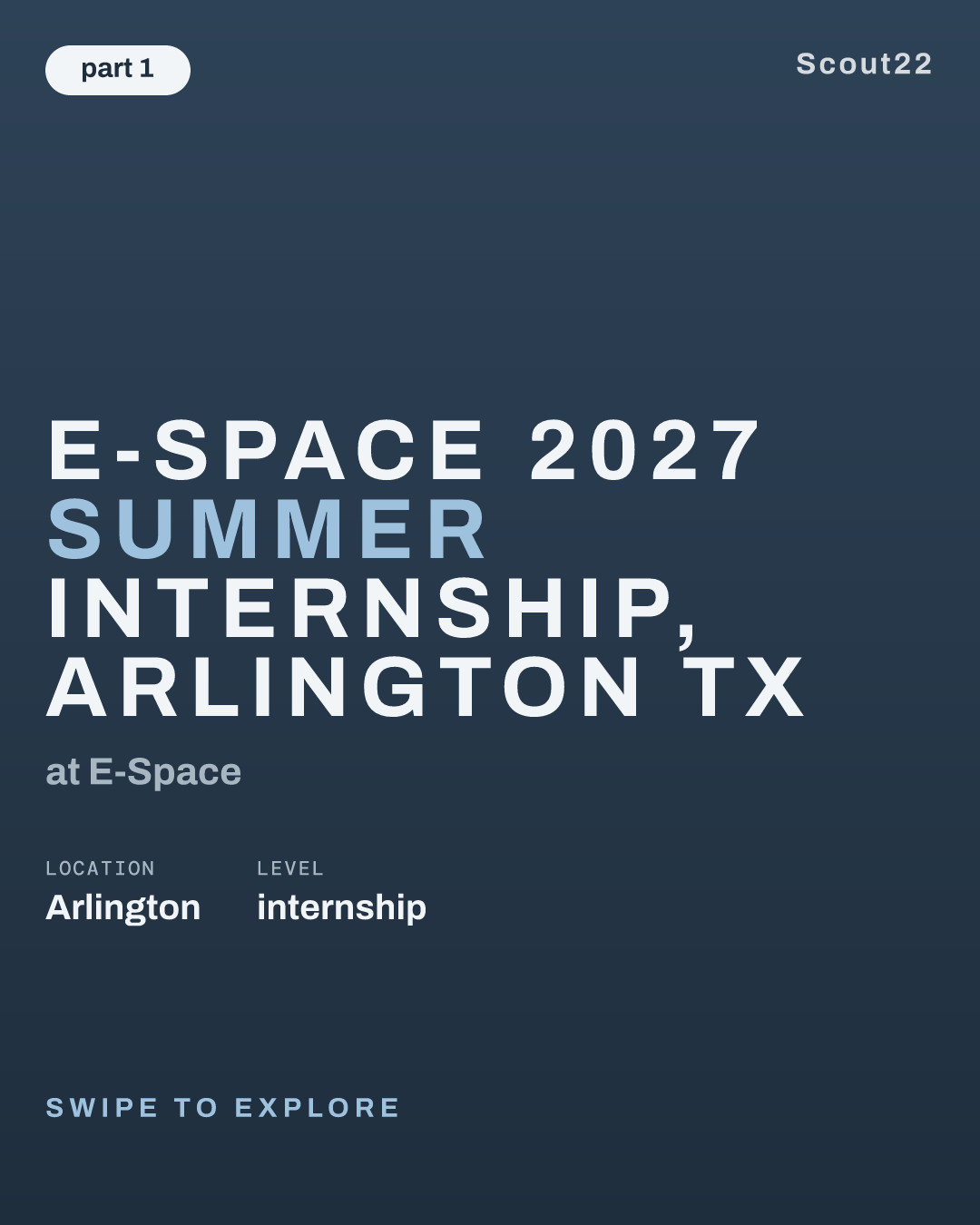 E-Space 2027 Summer Internship, Arlington TX at E-Space