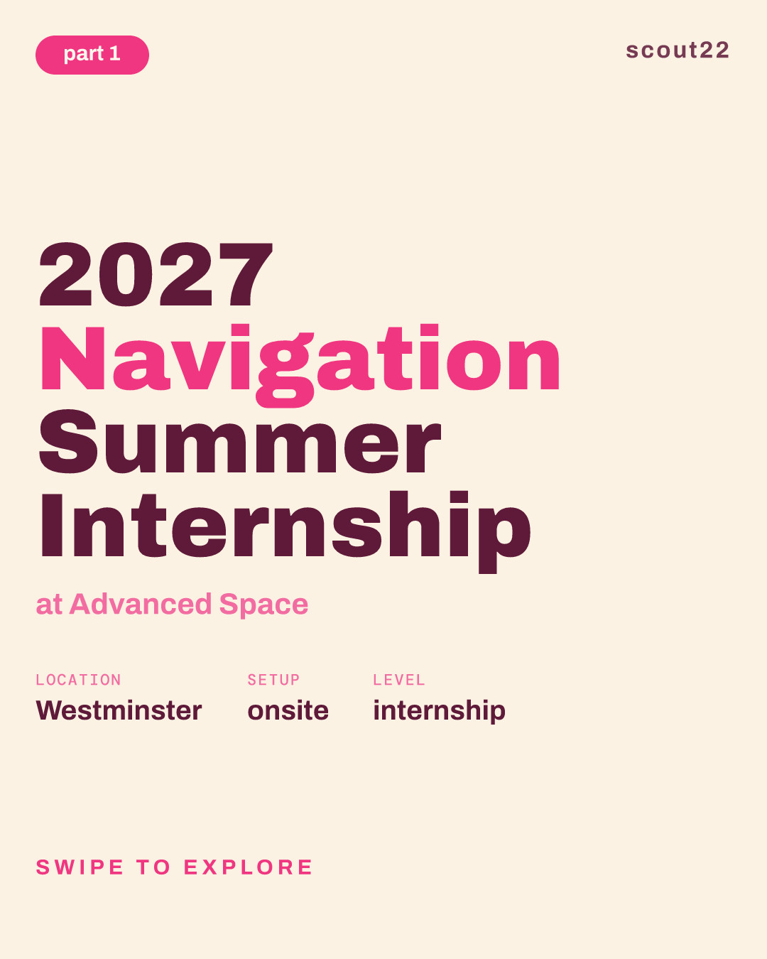 2027 Navigation Summer Internship at Advanced Space