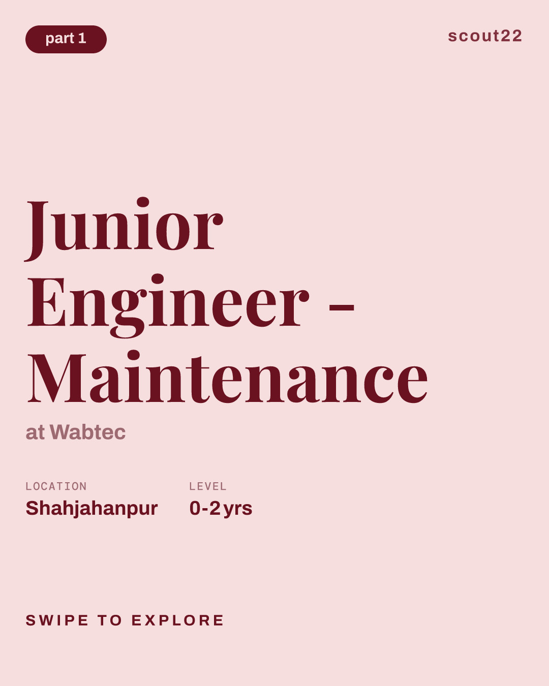 Junior Engineer - Maintenance at Wabtec