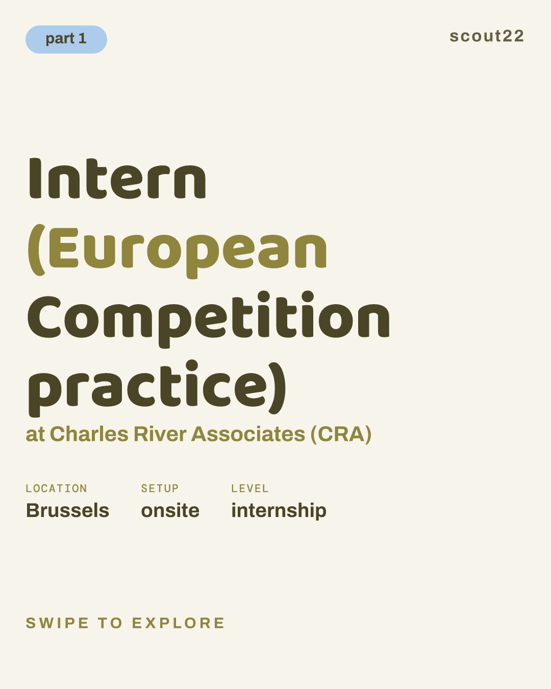 Intern (European Competition practice) at Charles River Associates (CRA)