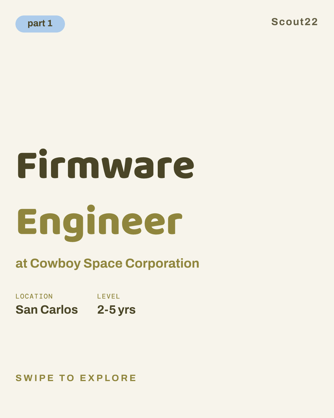 Firmware Engineer at Cowboy Space Corporation