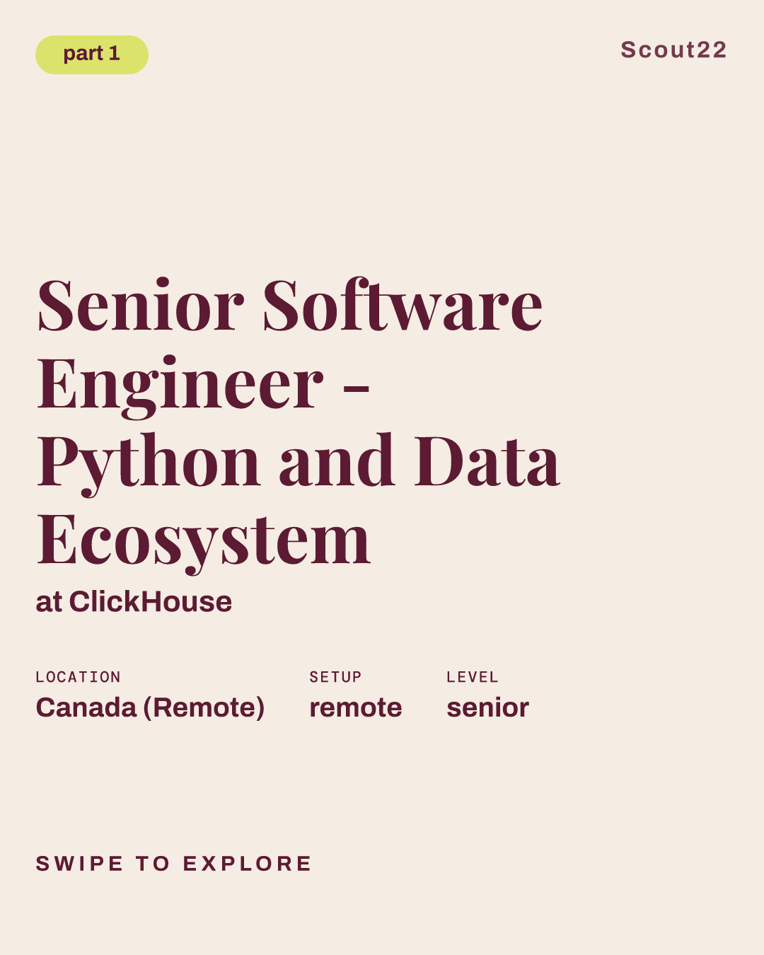 Senior Software Engineer - Python and Data Ecosystem at ClickHouse