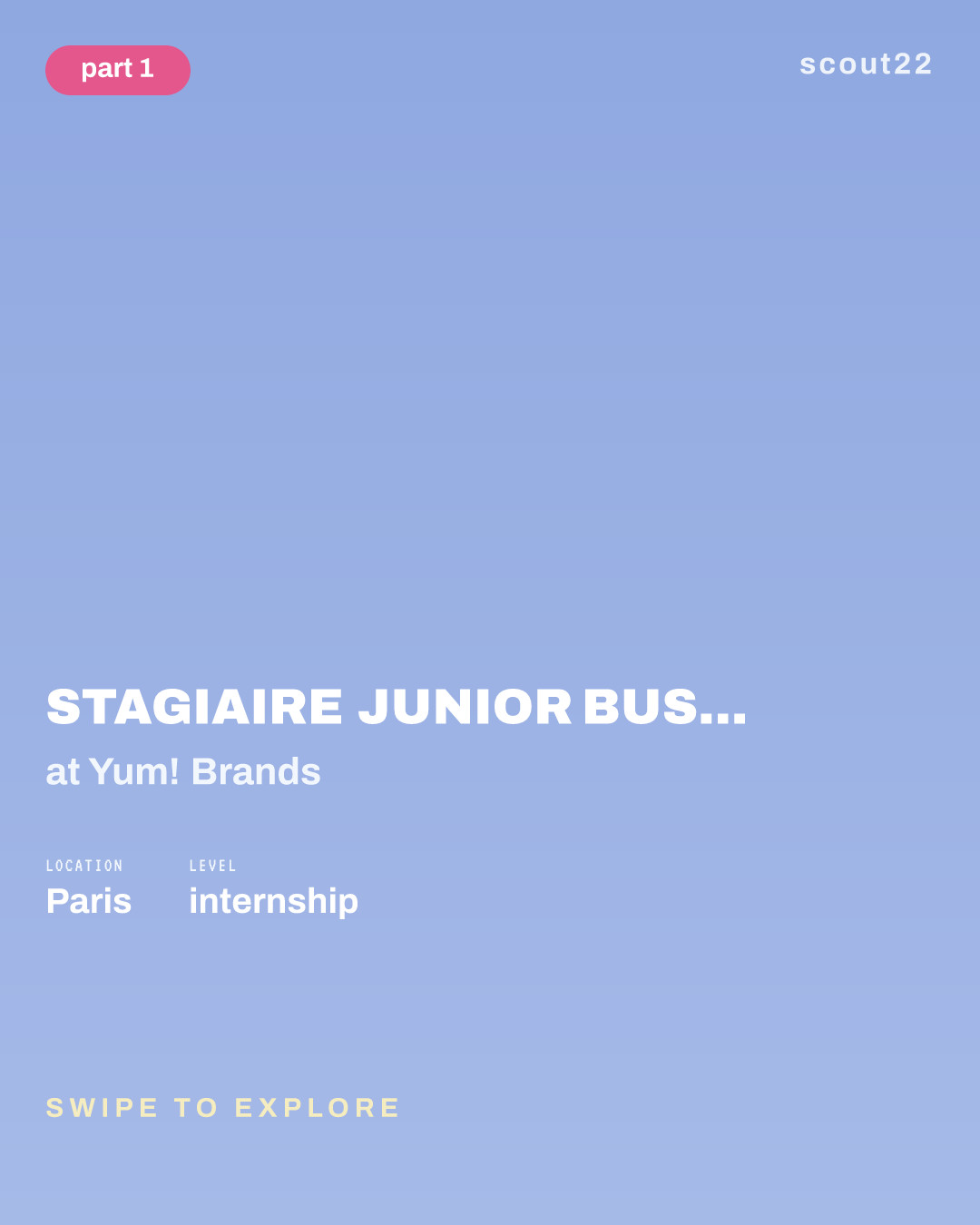 Stagiaire Junior Business Analyst (H/F) at Yum! Brands