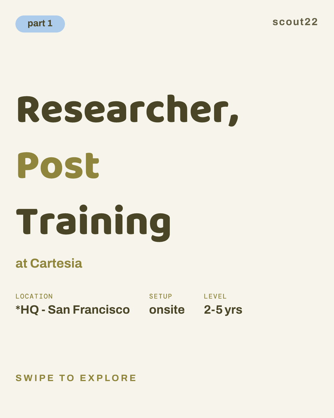Researcher, Post Training at Cartesia