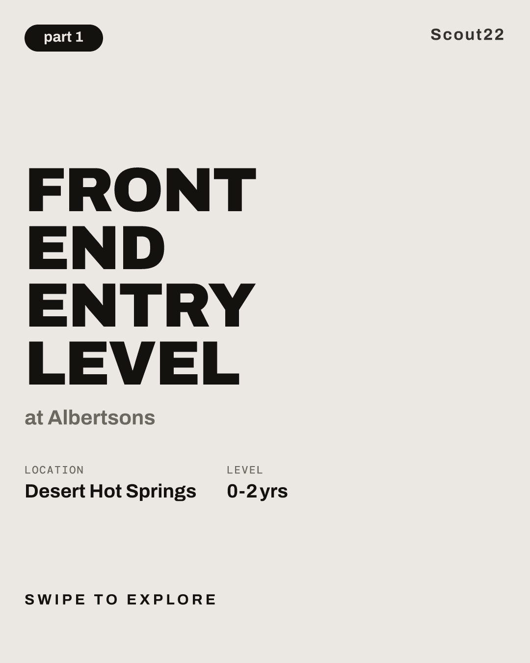 Front End Entry Level at Albertsons