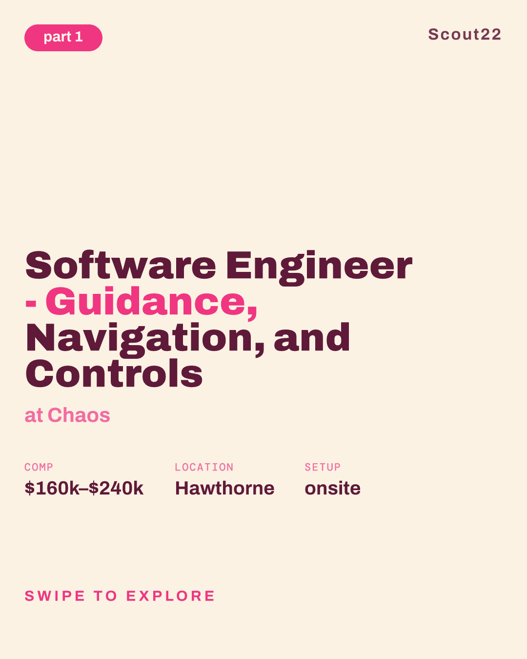 Software Engineer - Guidance, Navigation, and Controls at Chaos