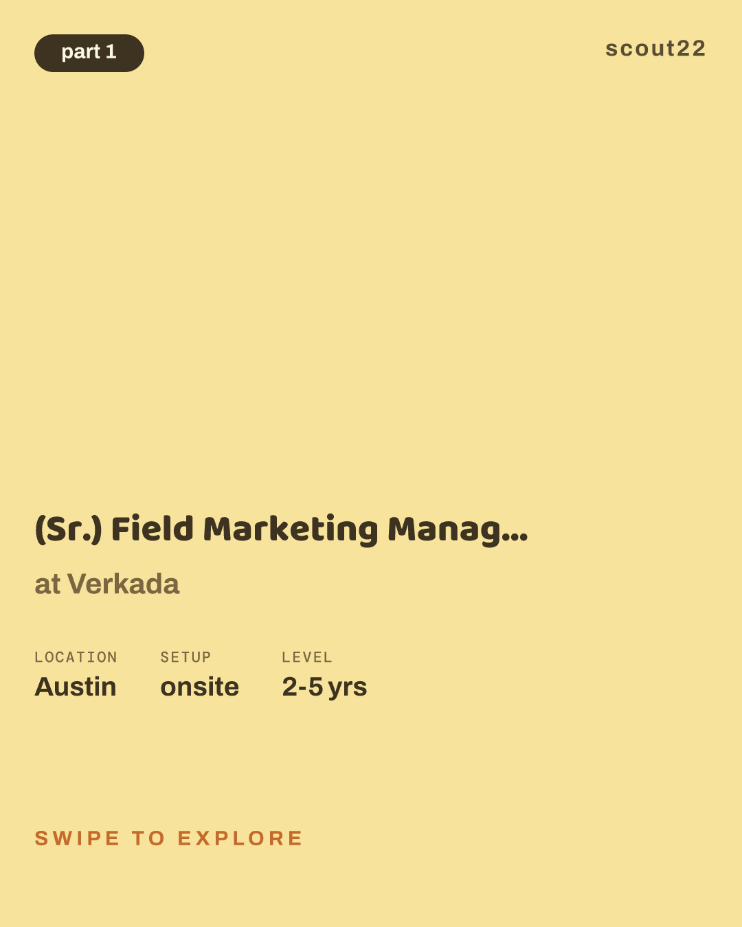 (Sr.) Field Marketing Manager - Mid-Market, West at Verkada