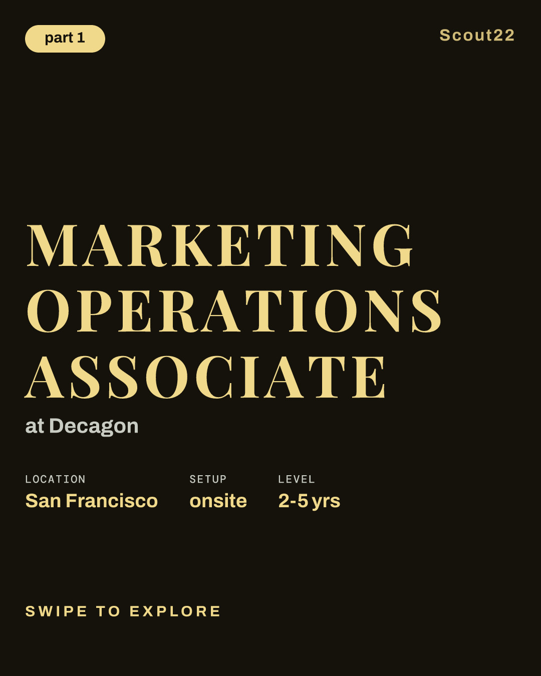 Marketing Operations Associate at Decagon