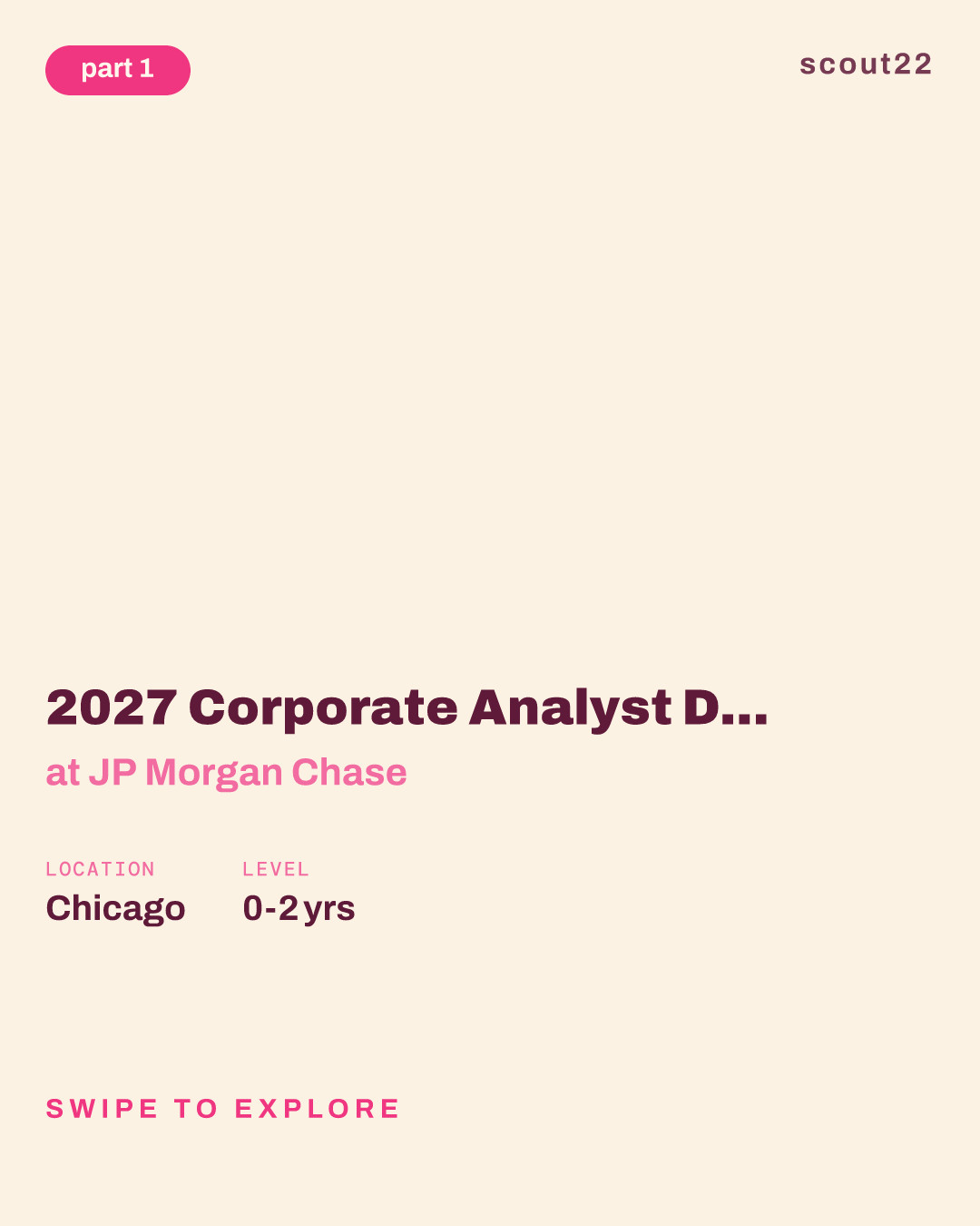 2027 Corporate Analyst Development Program - Summer Analyst (Chicago) at JP Morgan Chase