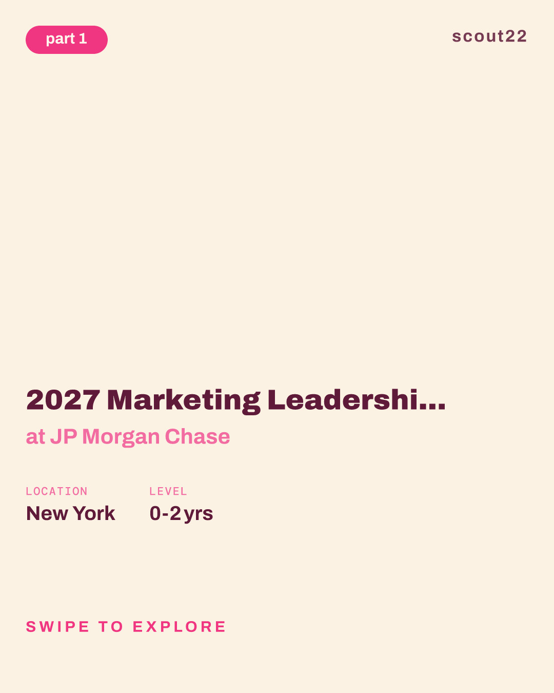 2027 Marketing Leadership Development Program - Summer Analyst Opportunity at JP Morgan Chase