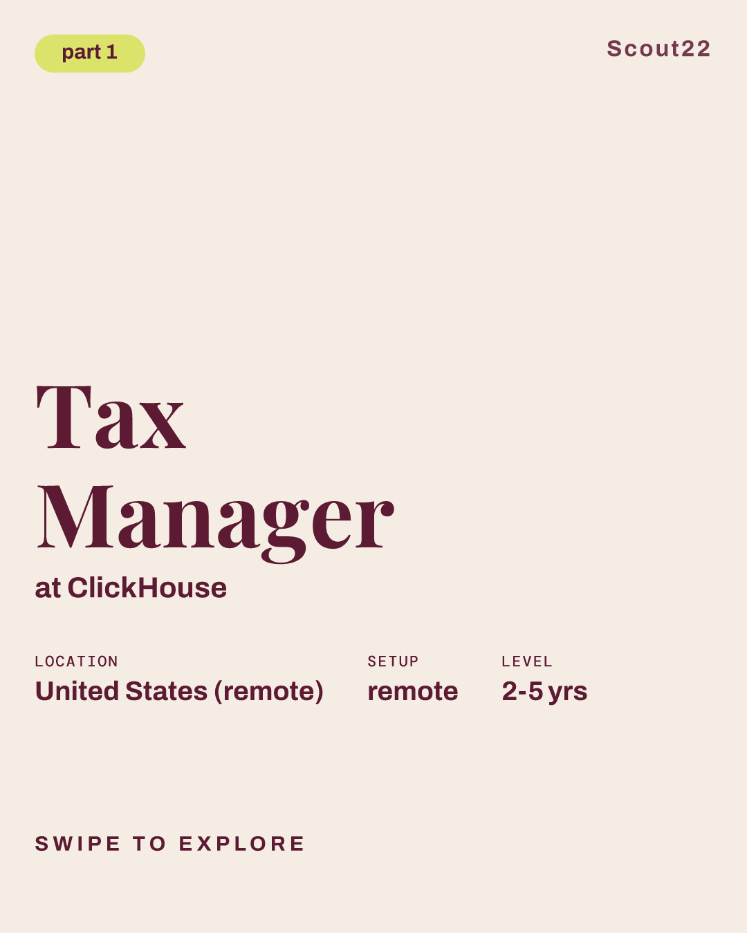 Tax Manager at ClickHouse