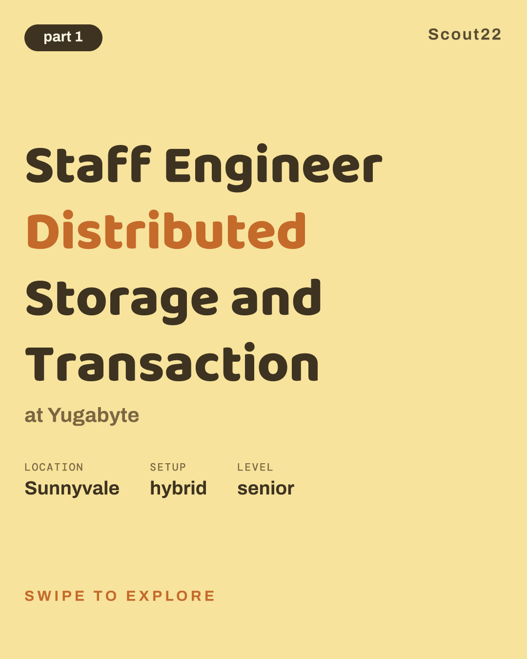 Staff Engineer Distributed Storage and Transaction at Yugabyte