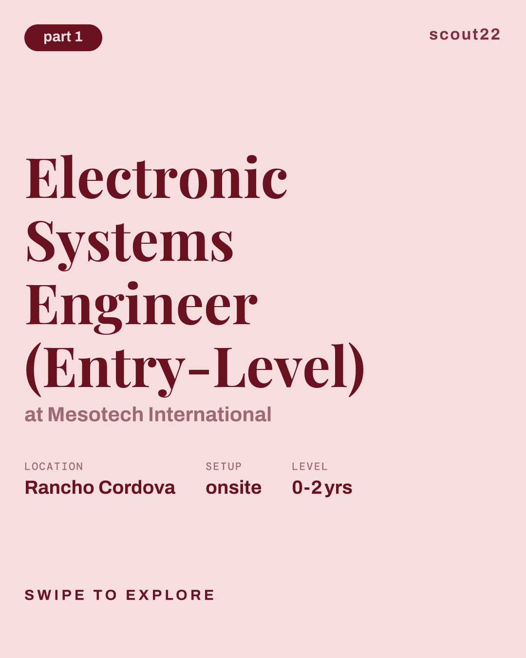 Electronic Systems Engineer (Entry-Level) at Mesotech International