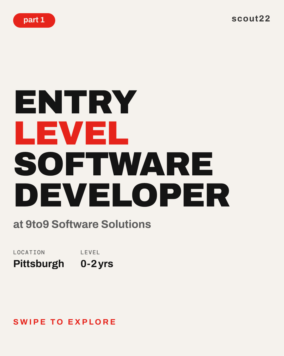 Entry level software Developer at 9to9 Software Solutions