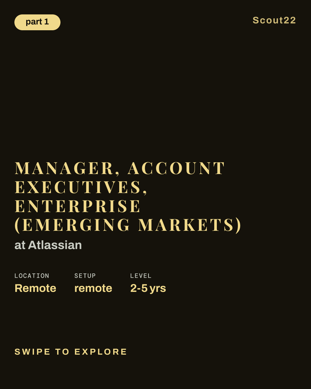 Manager, Account Executives, Enterprise (Emerging Markets) at Atlassian