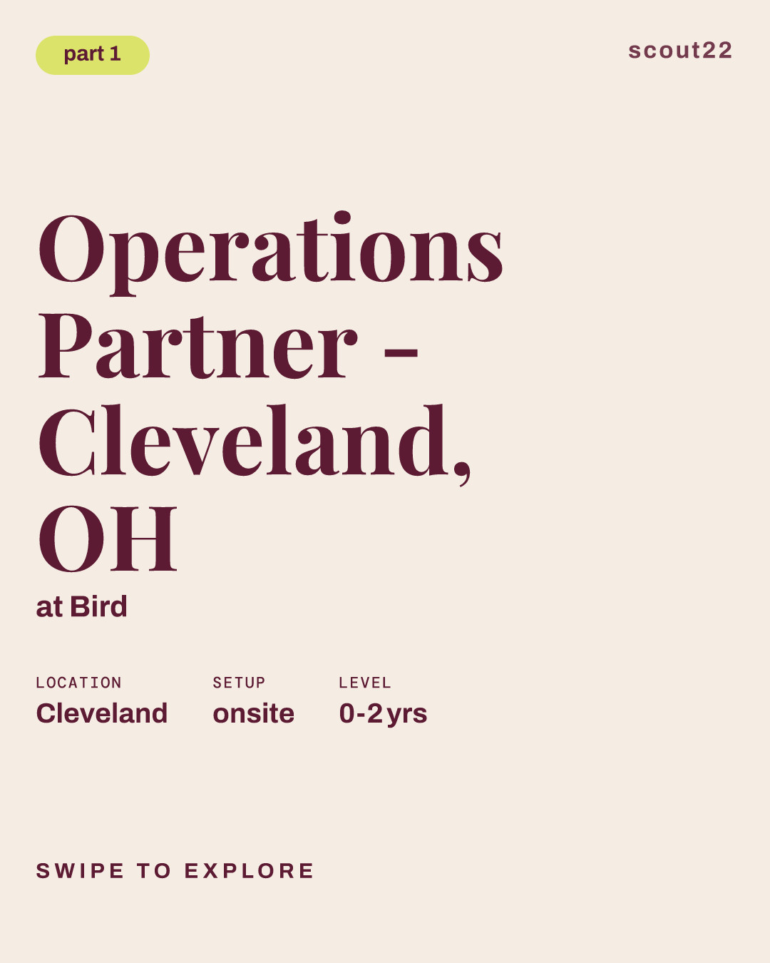 Operations Partner - Cleveland, OH at Bird