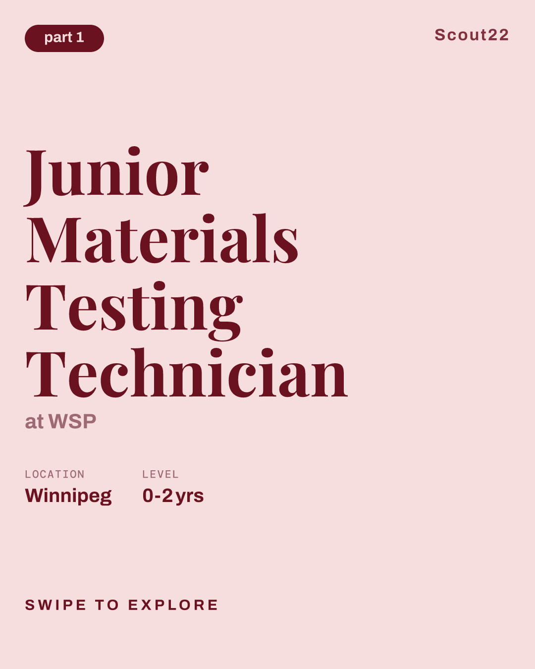 Junior Materials Testing Technician at WSP