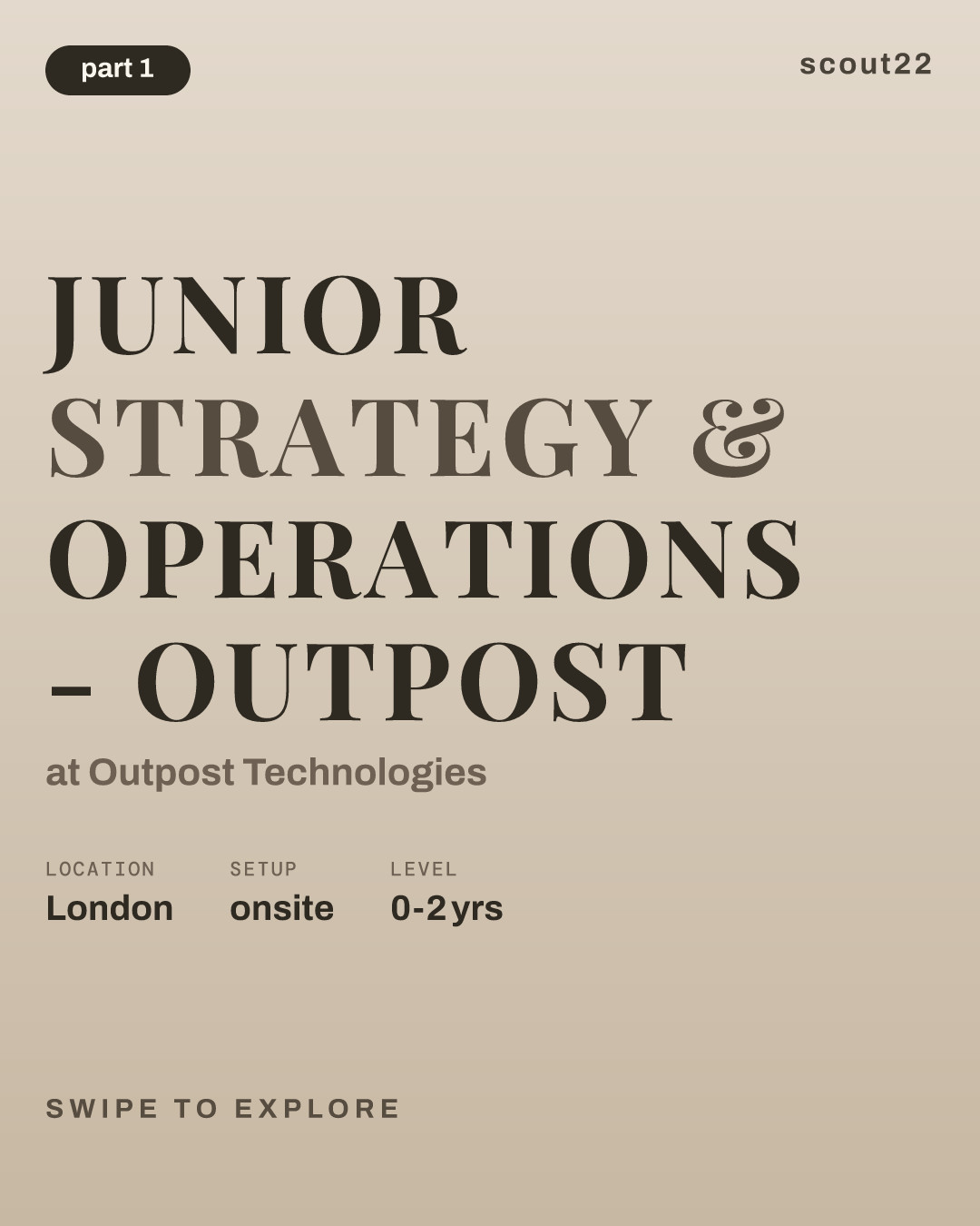Junior Strategy & Operations - Outpost at Outpost Technologies