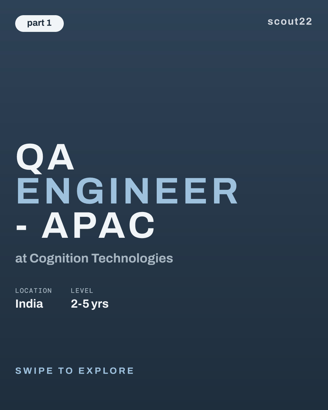 QA Engineer - APAC at Cognition Technologies
