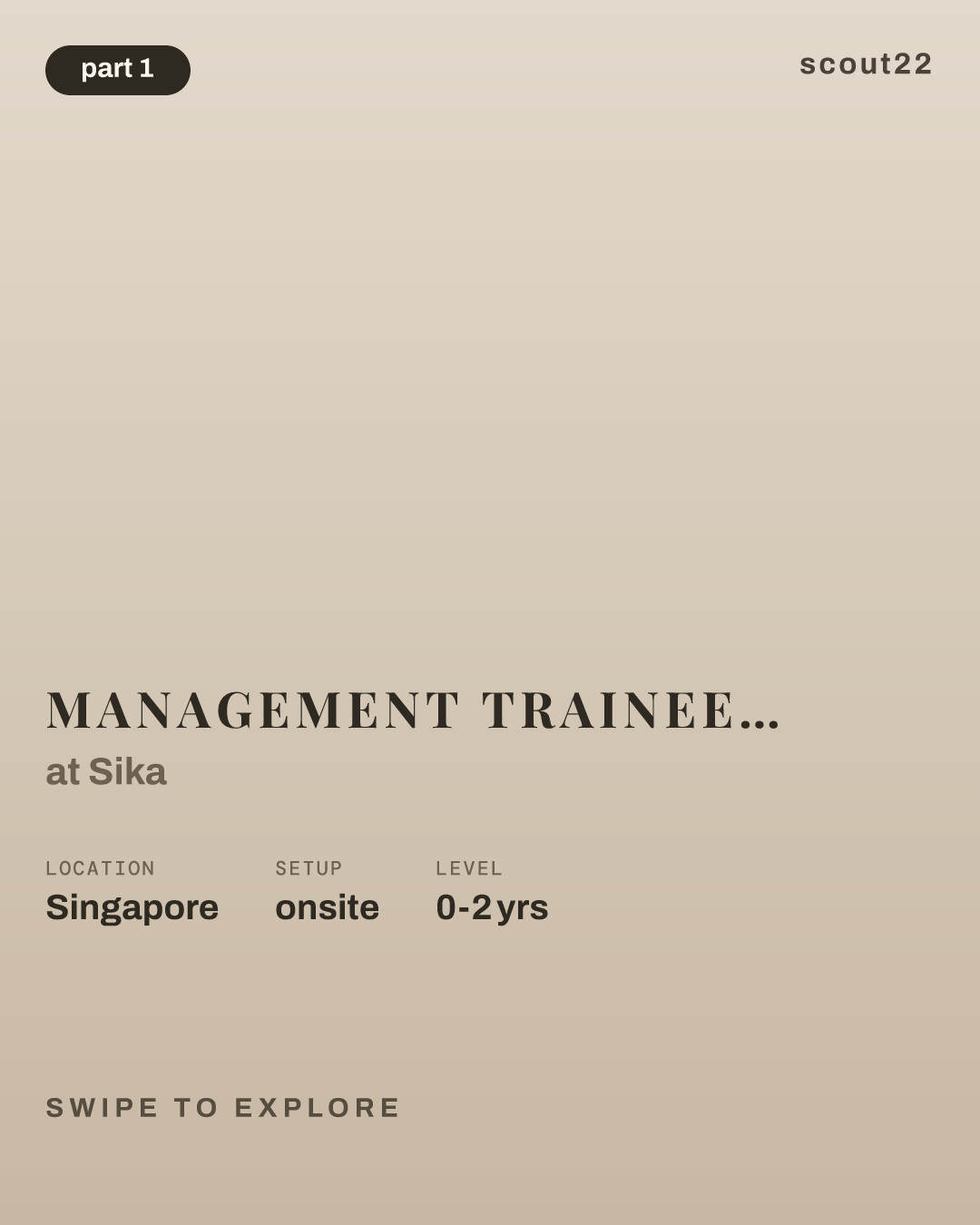 Management Trainee, Regional Controller APAC at Sika