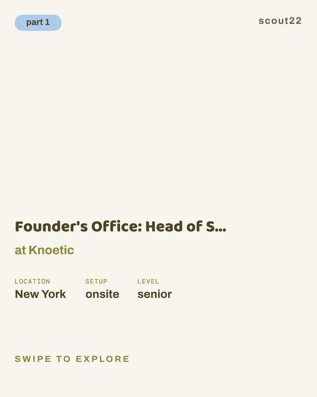 Founder's Office: Head of Special Projects at Knoetic