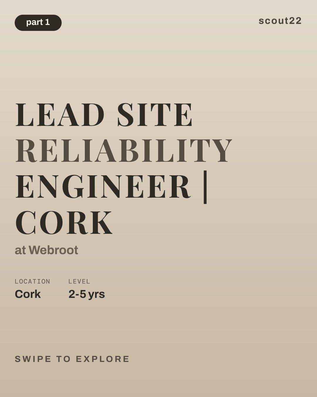 Lead Site Reliability Engineer | Cork at Webroot