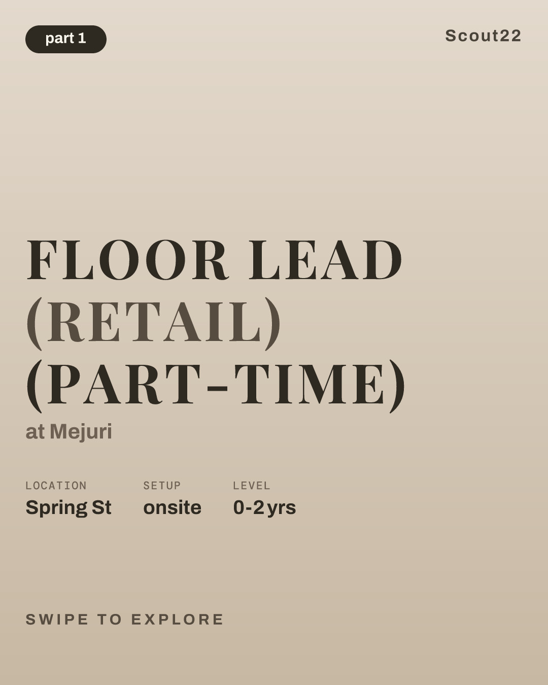 Floor Lead (Retail) (Part-time) at Mejuri