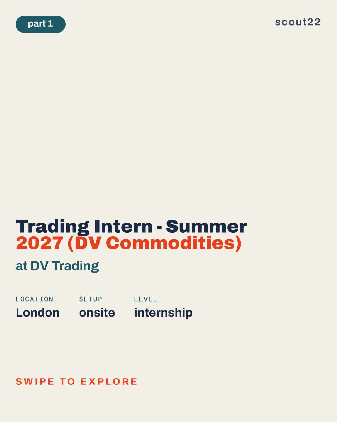 Trading Intern - Summer 2027 (DV Commodities) at DV Trading