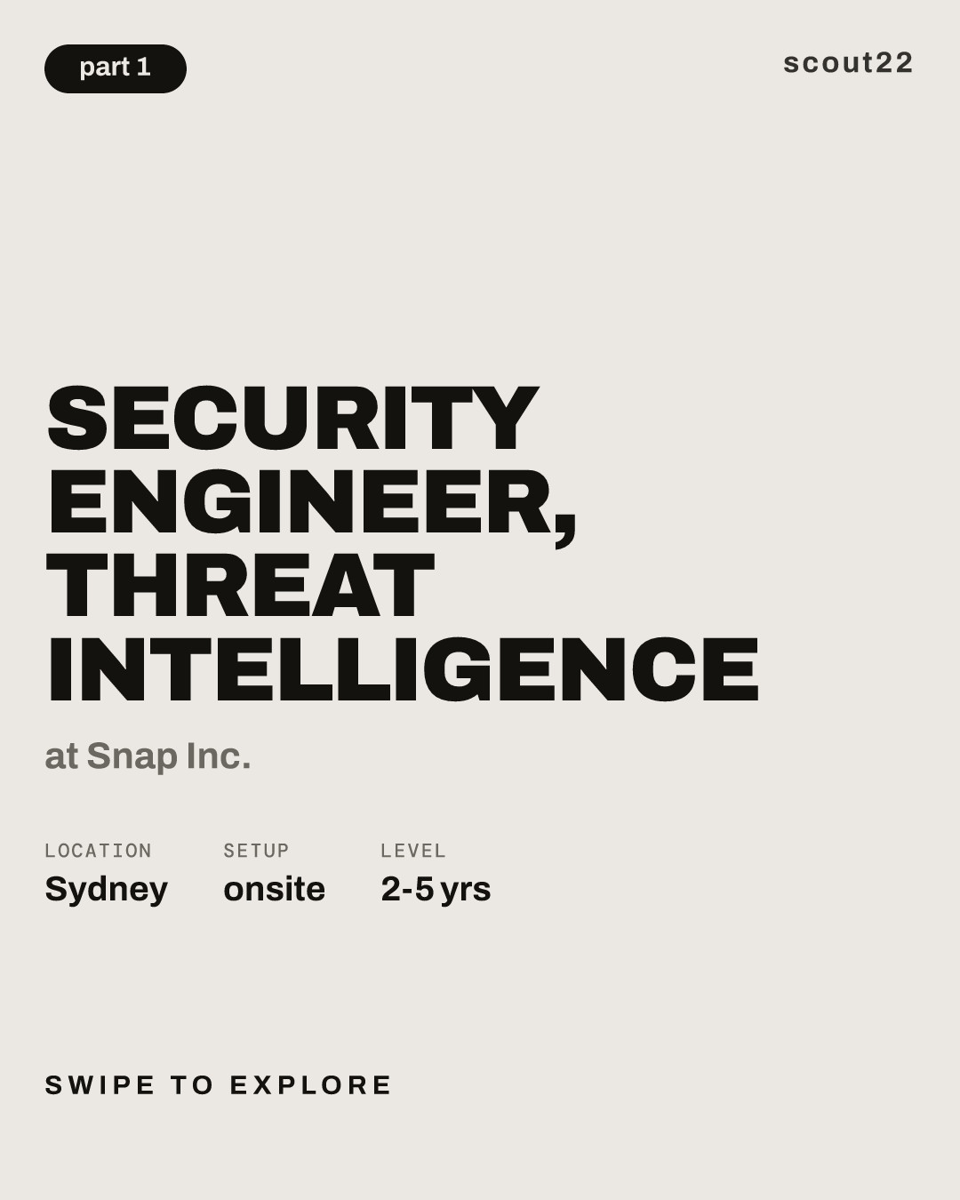 Security Engineer, Threat Intelligence at Snap Inc.