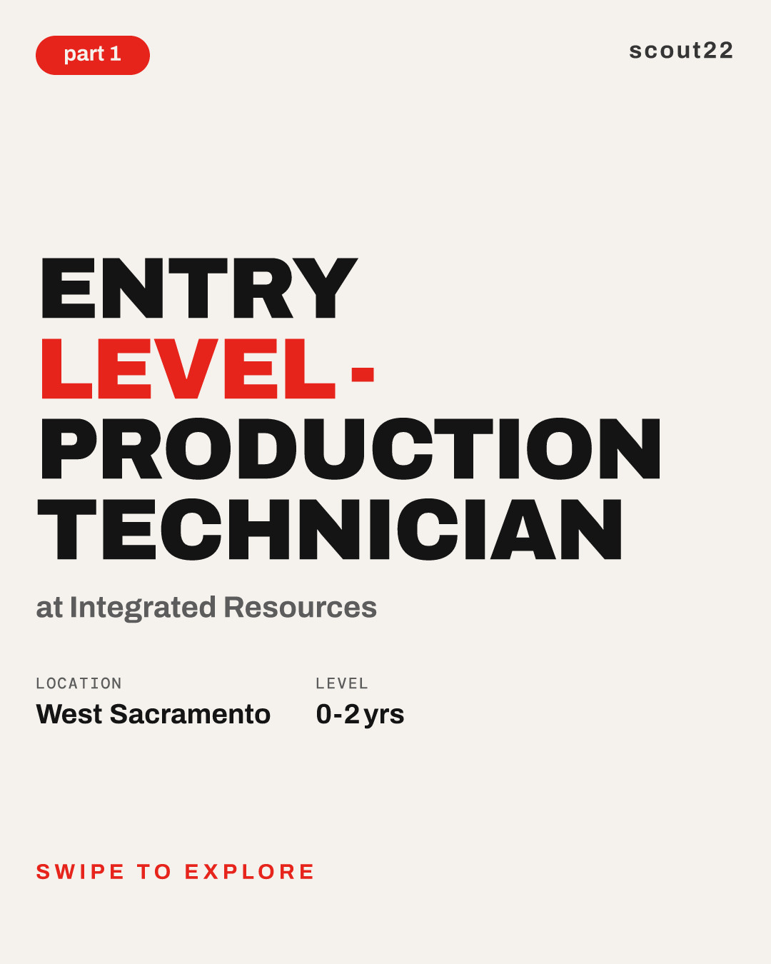 Entry Level - Production Technician at Integrated Resources