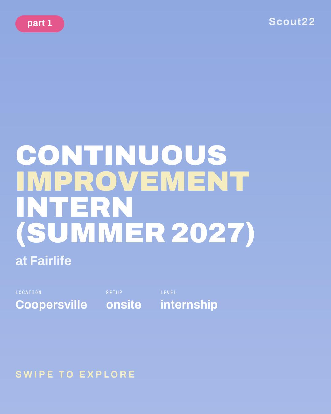 Continuous Improvement Intern (Summer 2027) at Fairlife