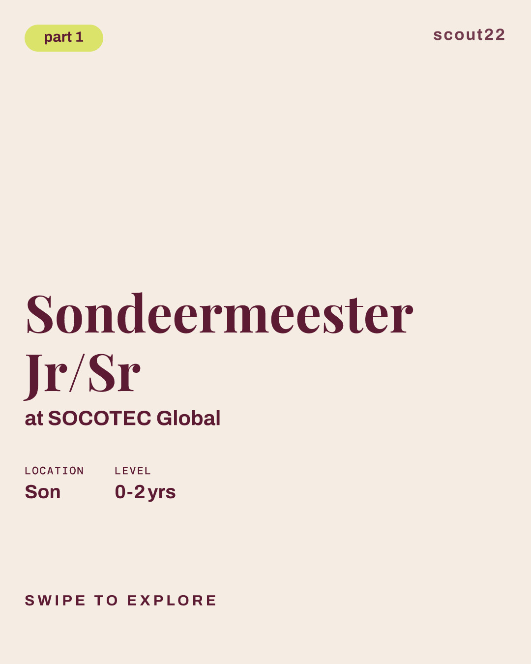 Sondeermeester Jr/Sr at SOCOTEC Global