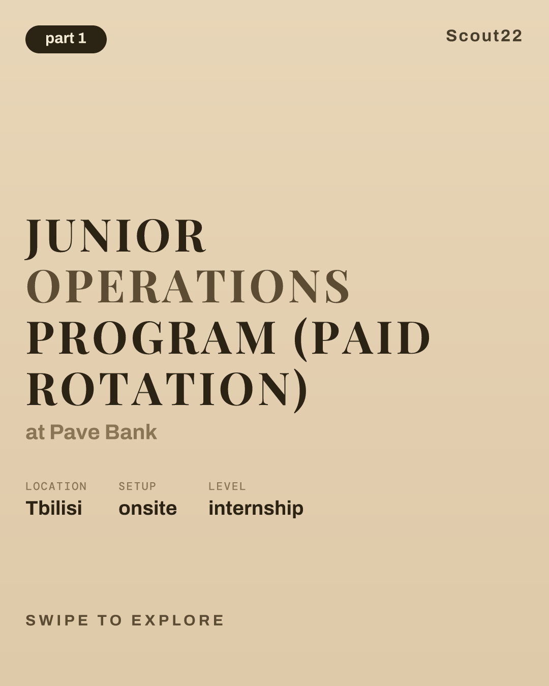 Junior Operations Program (Paid Rotation) at Pave Bank